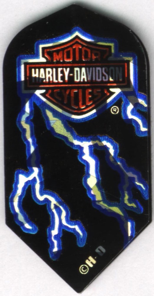 Harley Davidson Lightning Strike Slim Dart Flights: 3 per set