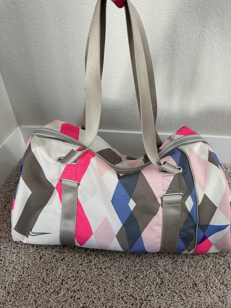 Nike Duffle Bag Diamond Purple Pattern Large Overnight Bag