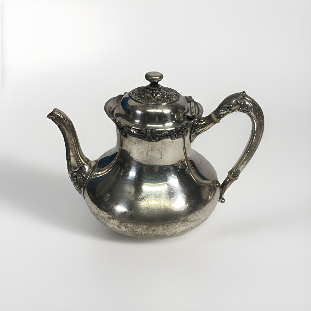 Antique Ornate Silver Plated Teapot