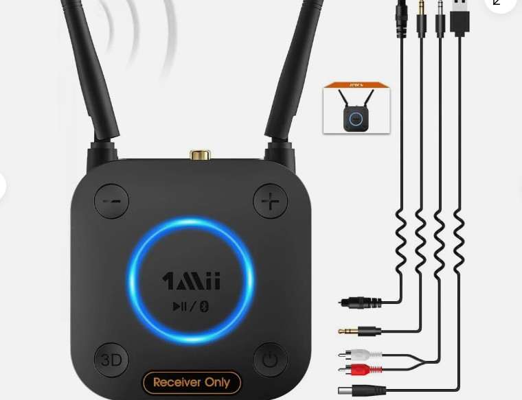 1Mii B06 ProLong Range HiFi Bluetooth 4.2 Adapter - New- Open Box