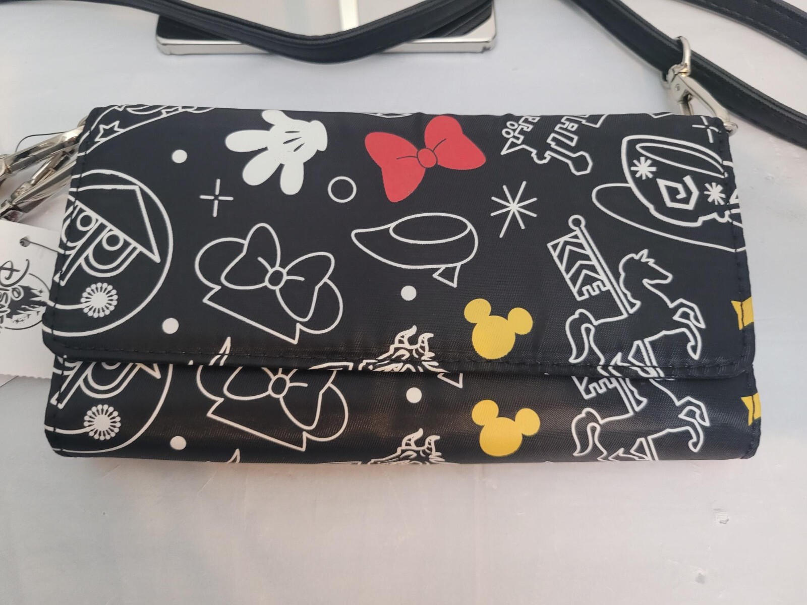 Disney Parks Mickey Minnie Icon Convertible Crossbody Bag Wristlet Wallet New