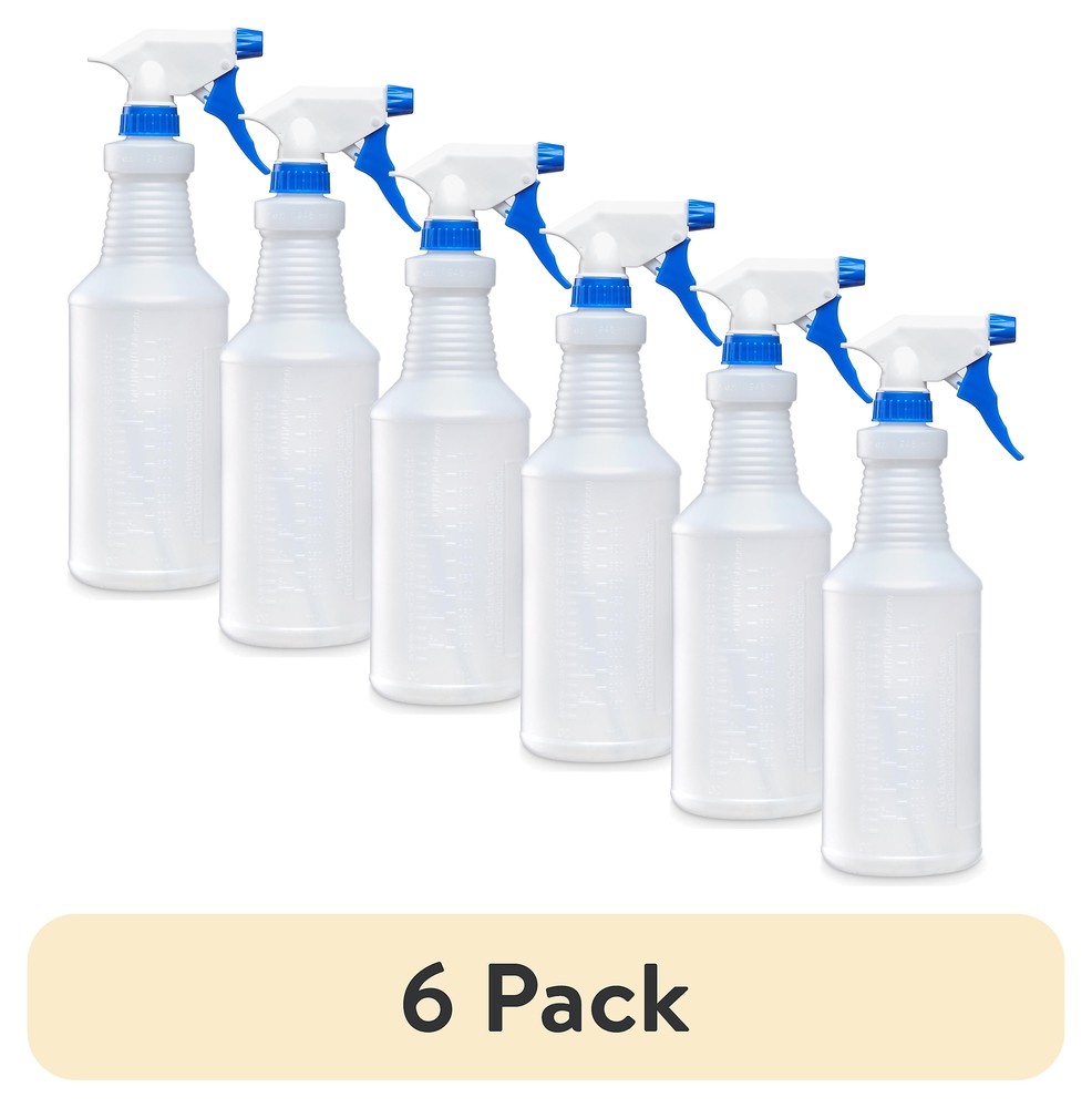 (6 pack) Great Value All Purpose Plastic Spray Bottle, 32 oz.