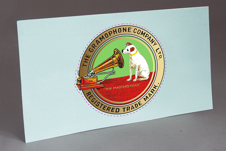 PRECUT HMV PHONOGRAPH GRAMOPHONE RECORD DUSTER WATER SLIDE DECAL
