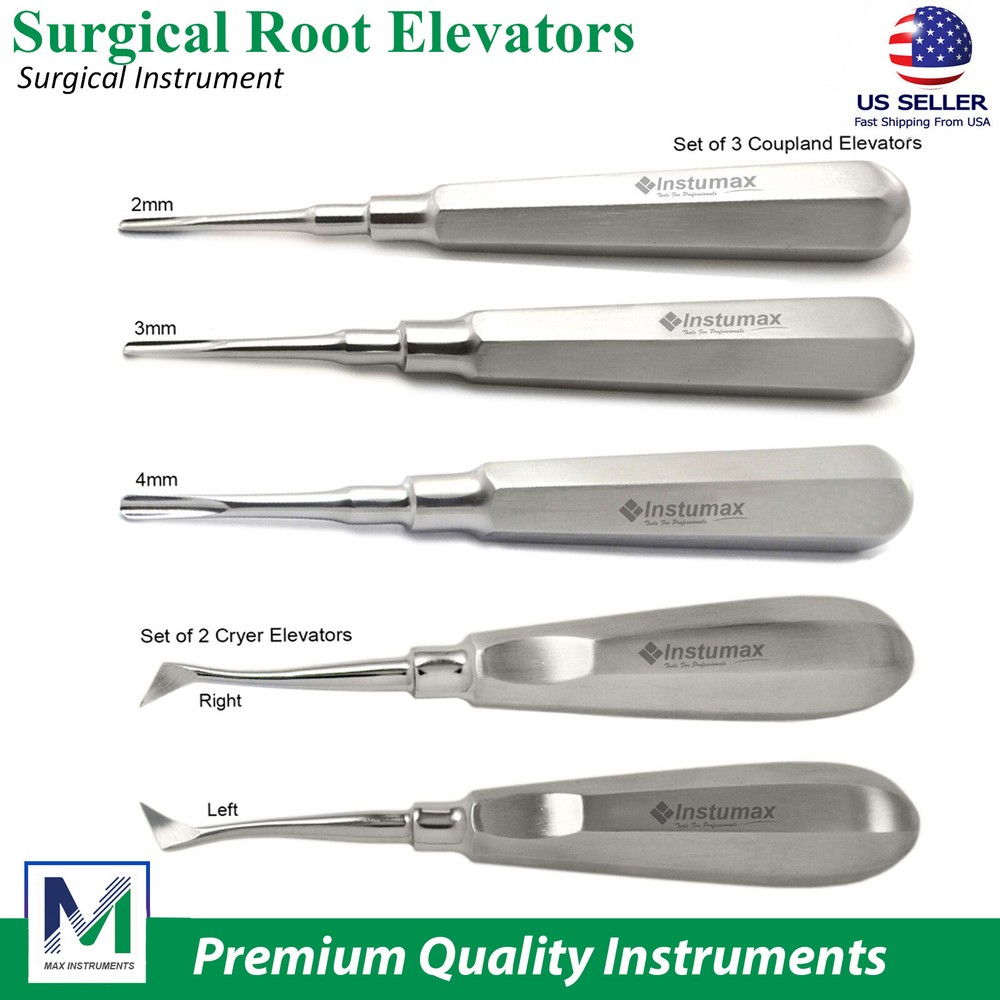 Dental Oral Surgery Root Elevators Kit Coupland Luxation Luxating Elevator Cryer