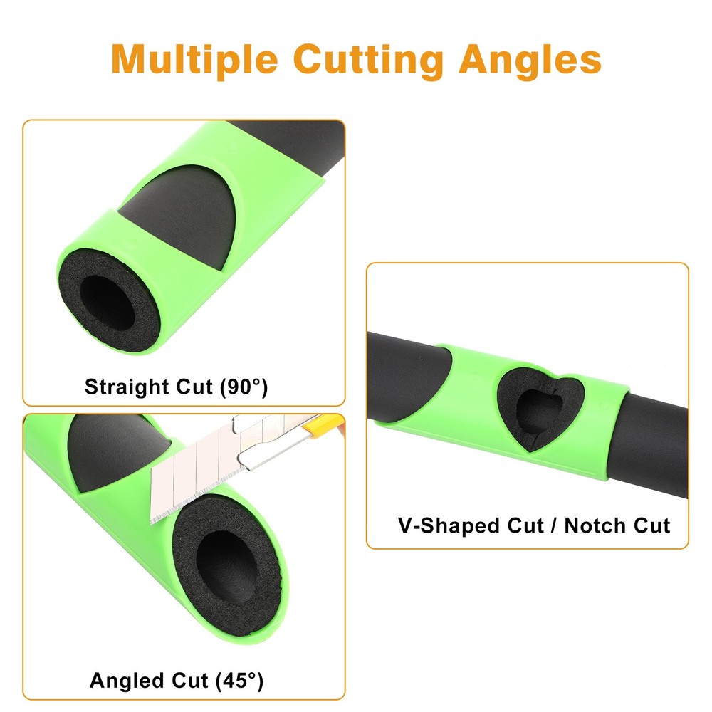 6PCS Foam Pipe Cutter Tool Plastic Pipe Insulation Cutting Guide Fixture Lagging