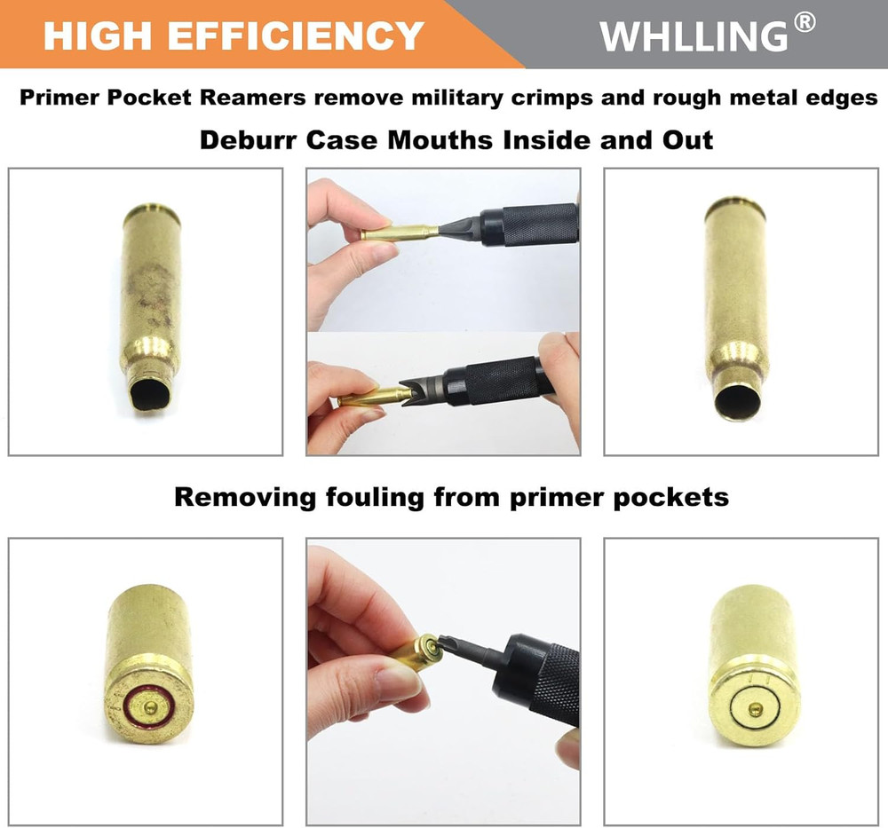 Case Prep Multitool, Case Chamfer Deburring Hand Tools for Reloading, Fits Case.