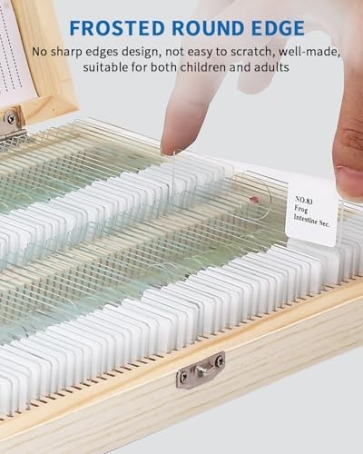 160-Pcs Educational Microscope Slides Set with Specimens for Biology Experiments