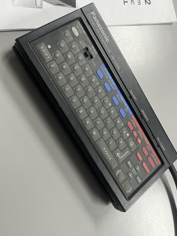 Panasonic VW-CGM5 character generator (READ)