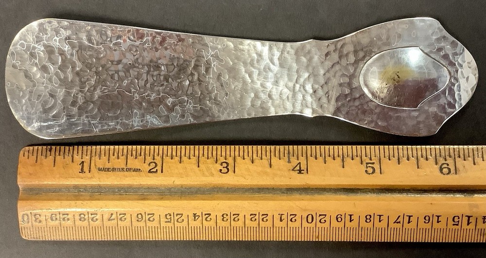 Vintage Wallace Silversmith Hammered Silver Plate Shoe Horn Silverplate Shoehorn