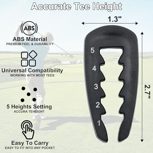 2 Pcs Adjustable Golf Tee Height Tool, Height Adjuster for Outdoor Golf