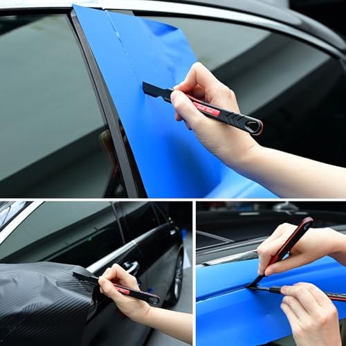 Micro Squeegee Vinyl Wrap Tool, 6 in 1 Pro Wrapping Stick Squeegee Tuck
