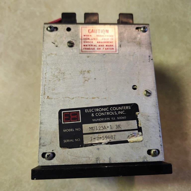 Electronic Counters & Controls Inc. Model MU125A-1 3K Counter Refurbished