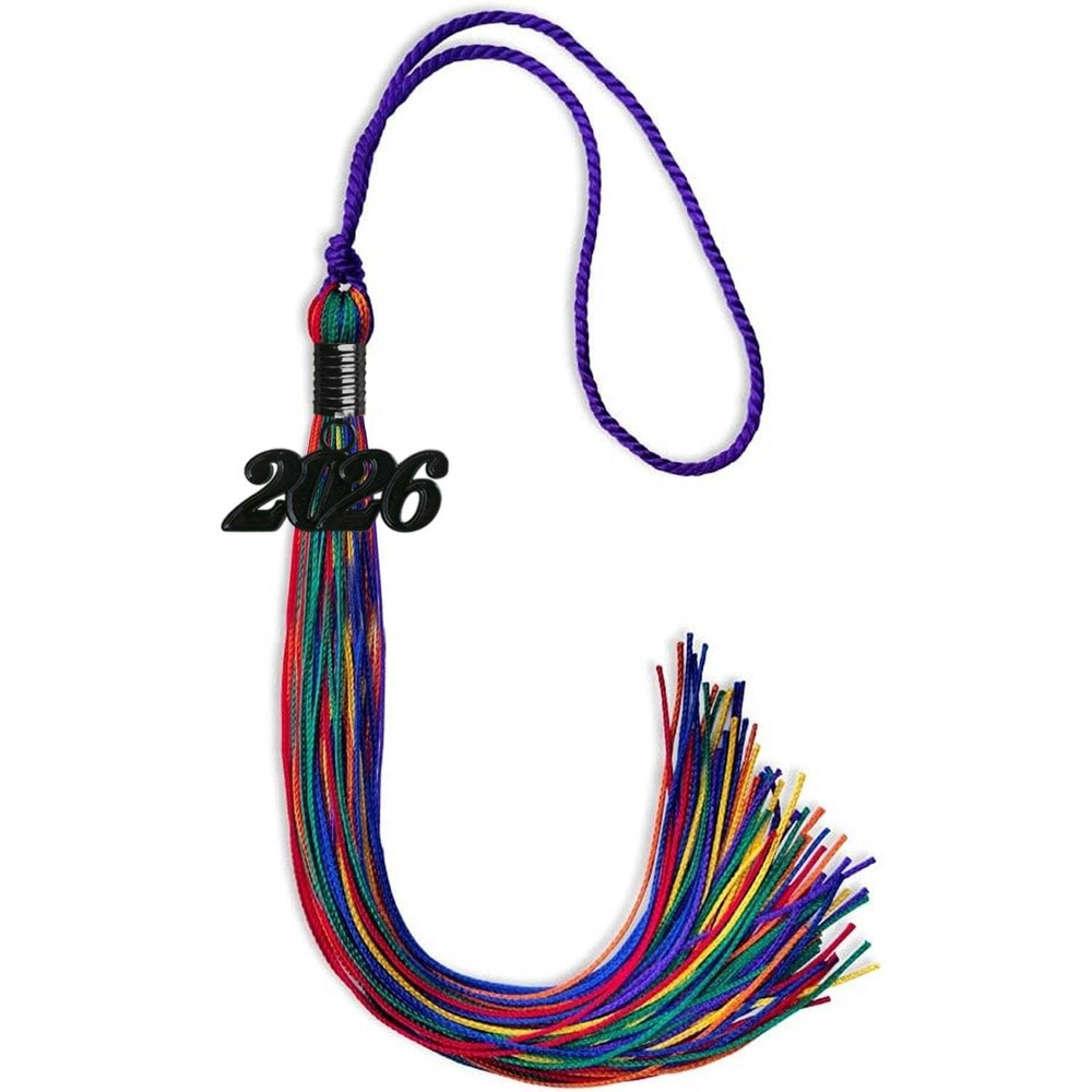 Endea Graduation Rainbow Graduation Tassel With Black Date Drop
