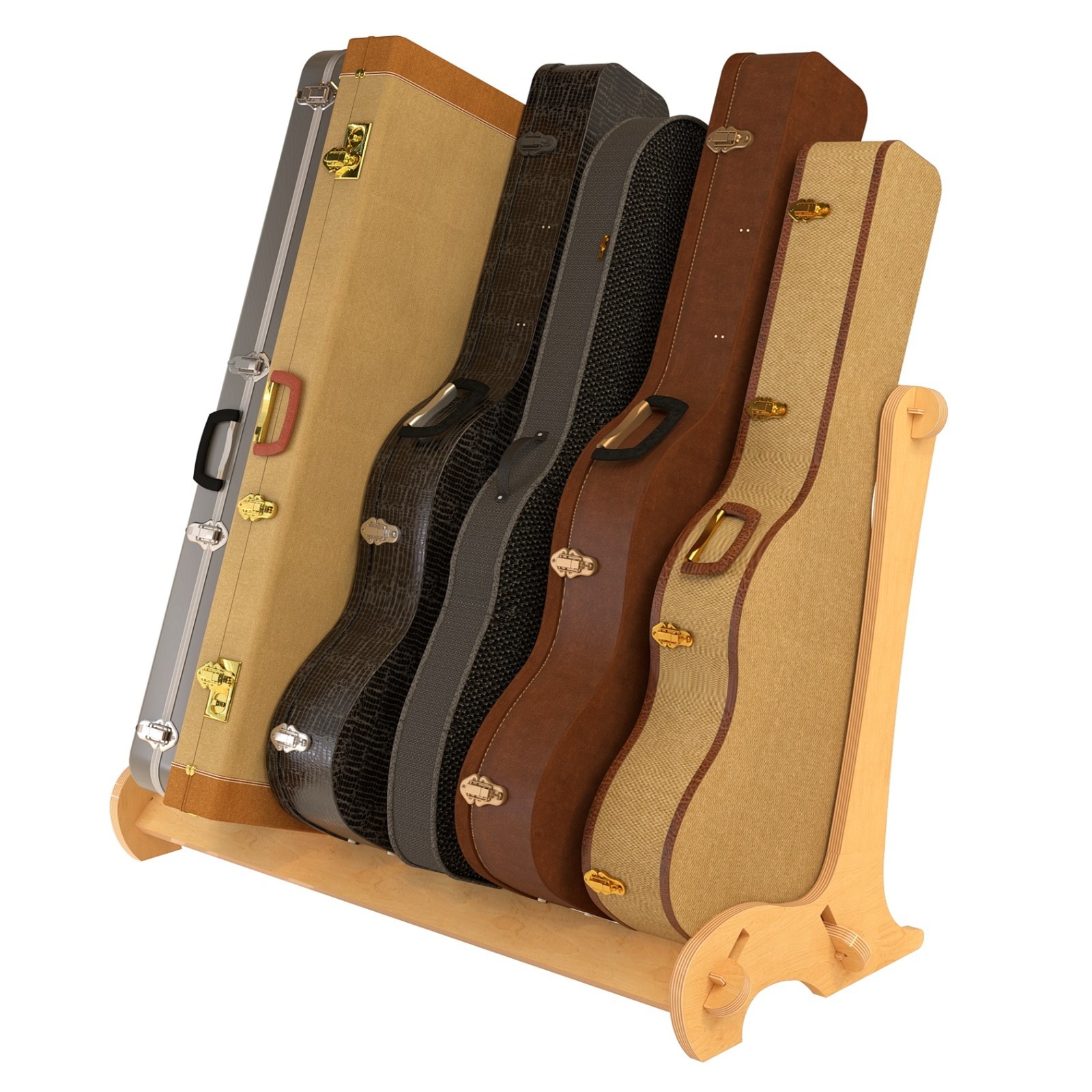 6 Guitar Case Stand for Acoustics & Electrics | The VersaRack™ | Made in U.S.A.