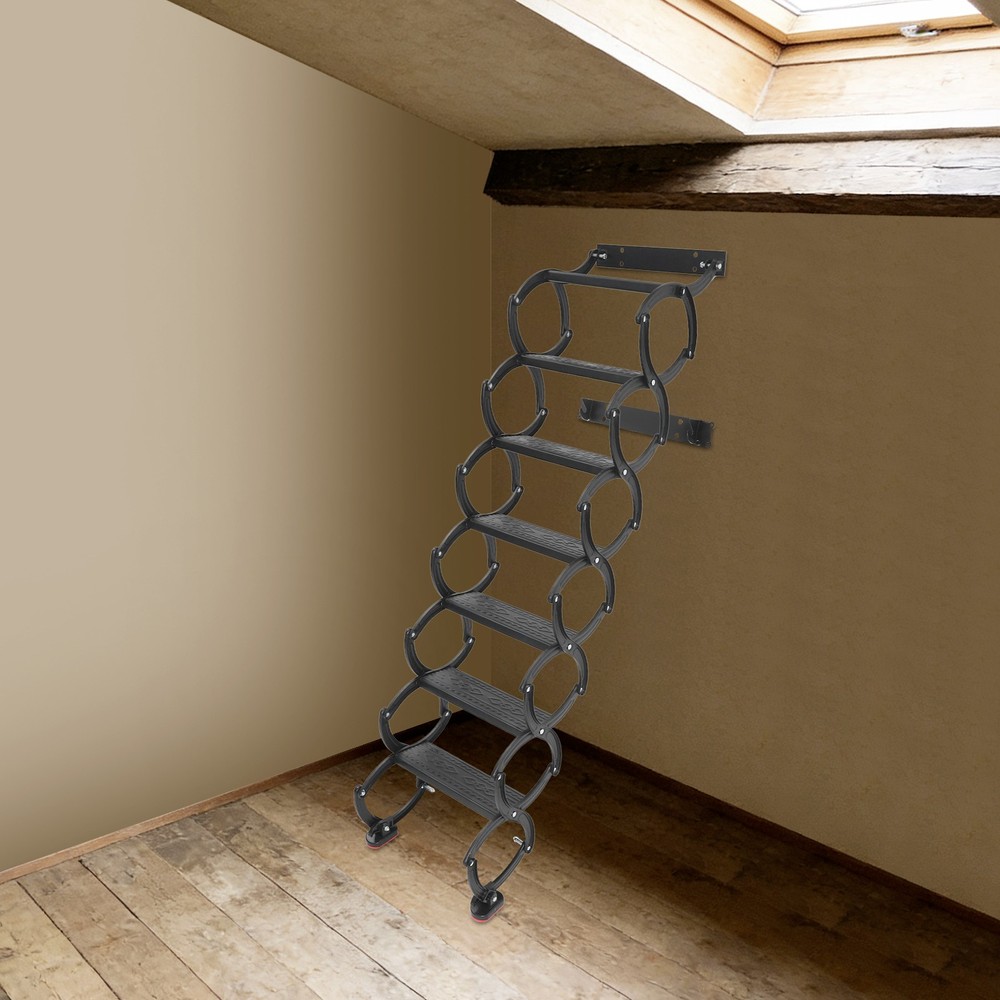 Folding Stair Telescoping Wall Mounted Folding Ladder Step Ladders Retractable