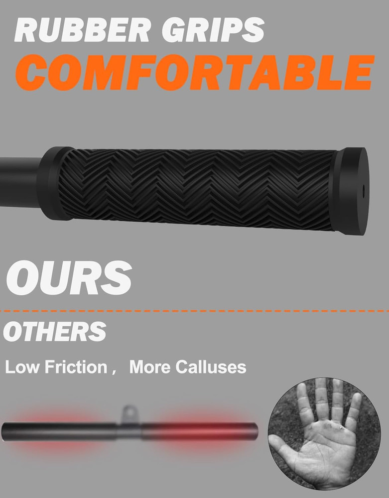 Straight Lat Bar Cable Machine AttachmentPull Down Short Bar for Bicep...