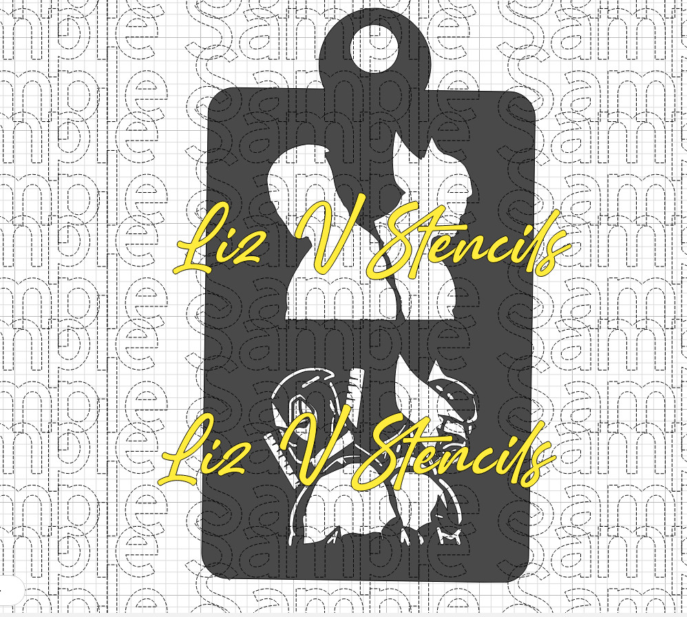 Dead Pool & Wolverine Combo Stencil