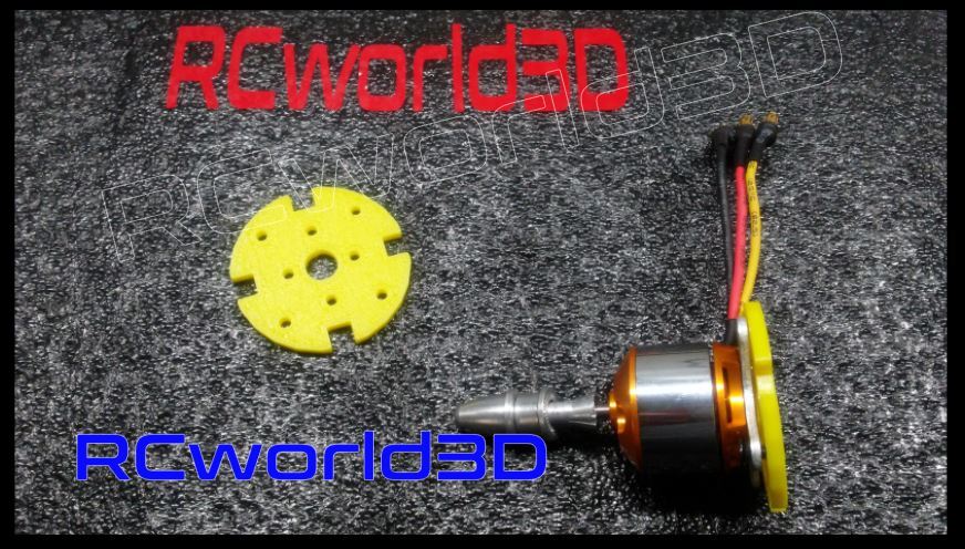 RC PLANE BRUSHLESS MOTOR MOUNT/BASE PERFECT X 2212 MOTOR 3D PRINTED SOLID - PLA