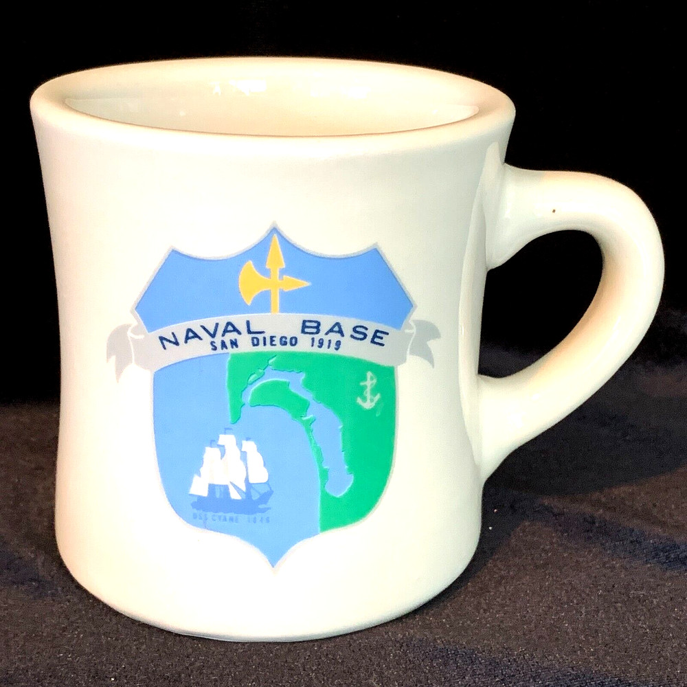 Naval Base San Diego Mug Personalized KATHY Restaurant Ware Diner Style