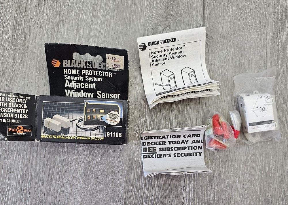 Black & Decker Home Protector Security System Glass Break Window Sensor NOS