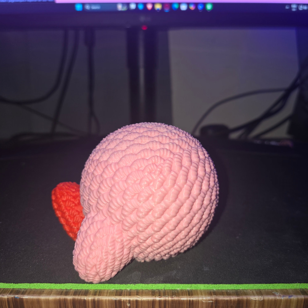 Figura de Kirby con efecto Crochet