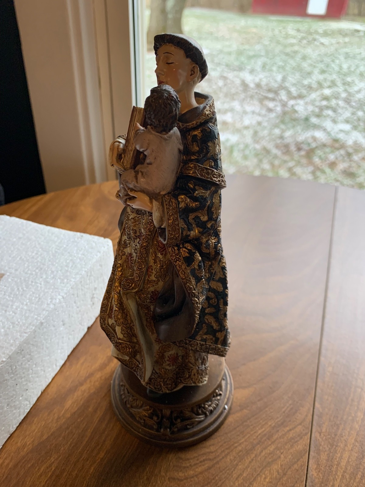 Saint Anthony of Padua Statue Figure Christian Devotional Resin Milagros Sacred