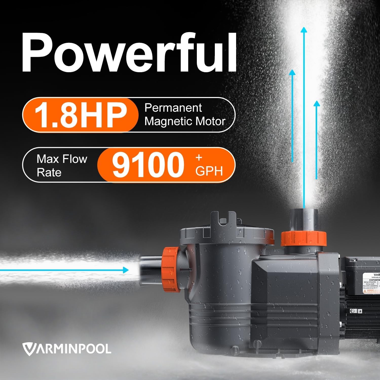 1.8 HP Variable Speed Inground Pool Pump