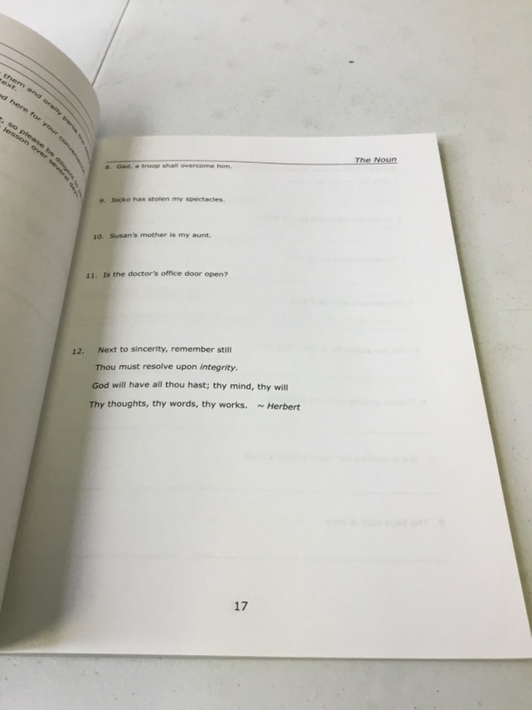 Student Workbook for Harvey’s Elementary Grammar 1&2. New, TPB