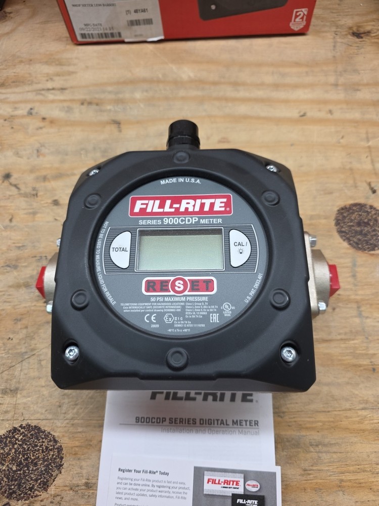 Fill-Rite 900Cdpx Flowmeter,50 Psi,40 Gpm,Digital,Pulse