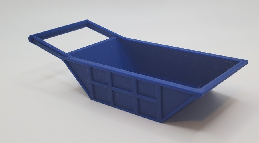 Custom 1/50 Scale 12 Cubic Yard Bedding Box in Blue