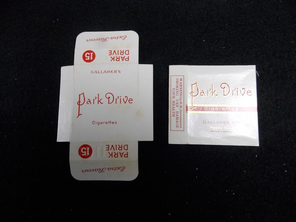 Vintage Gallaher Park Drive Empty Cigarette Packet Box