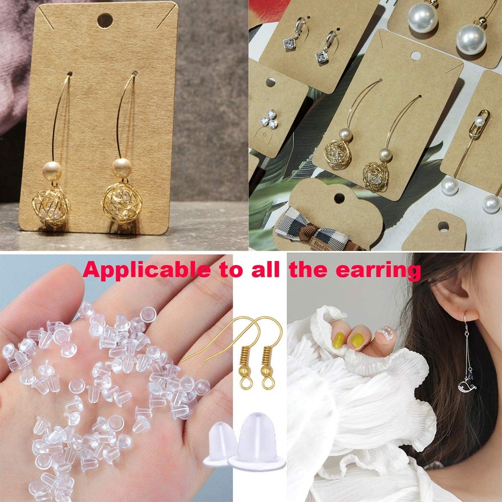 Earring Hooks Kit, 2003Pcs with Fish Hooks, Earring Holder Cards, Backs, Open...