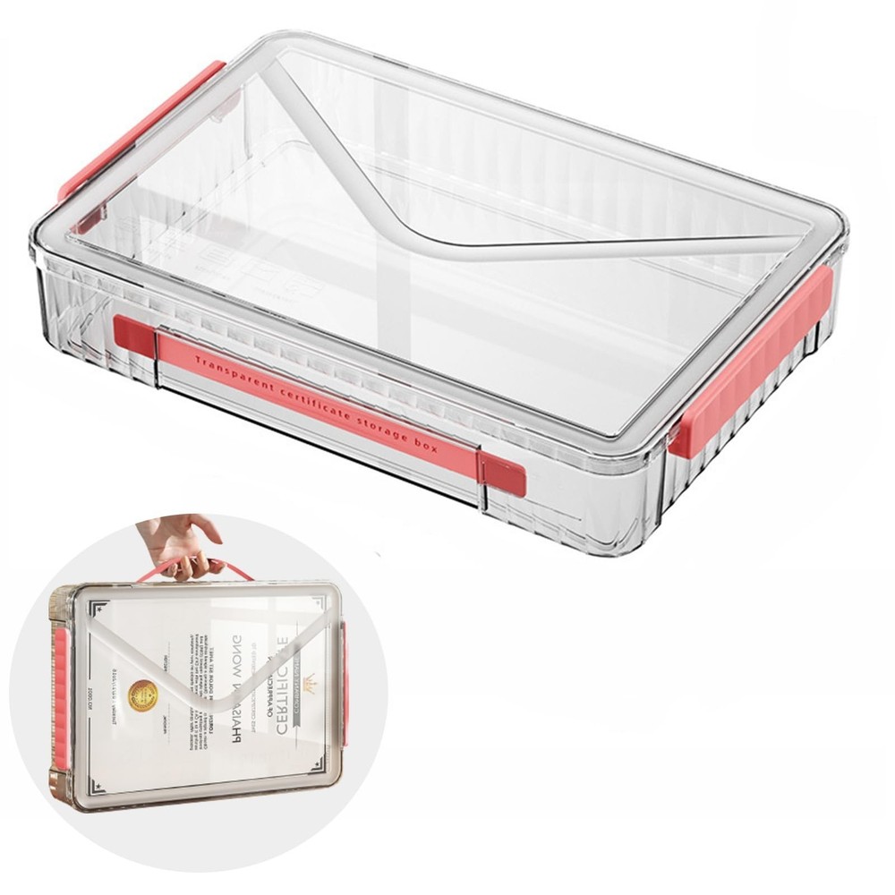 Marte Vanci Plastic Storage Bin with Lid Portable Project Case with Handle Cl...