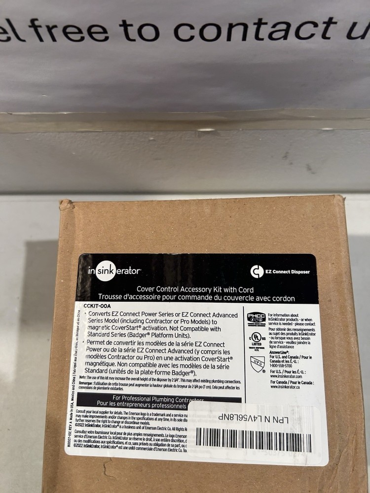 CCKIT-00A Insinkerator Cover Control Accessory Kit with Cord New OEM InSinkerat
