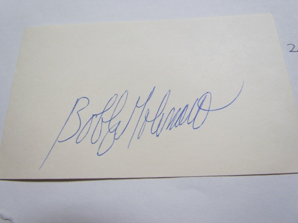 Bobby Molinaro Signed Index Card JSA AUCTION CERTIFIED
