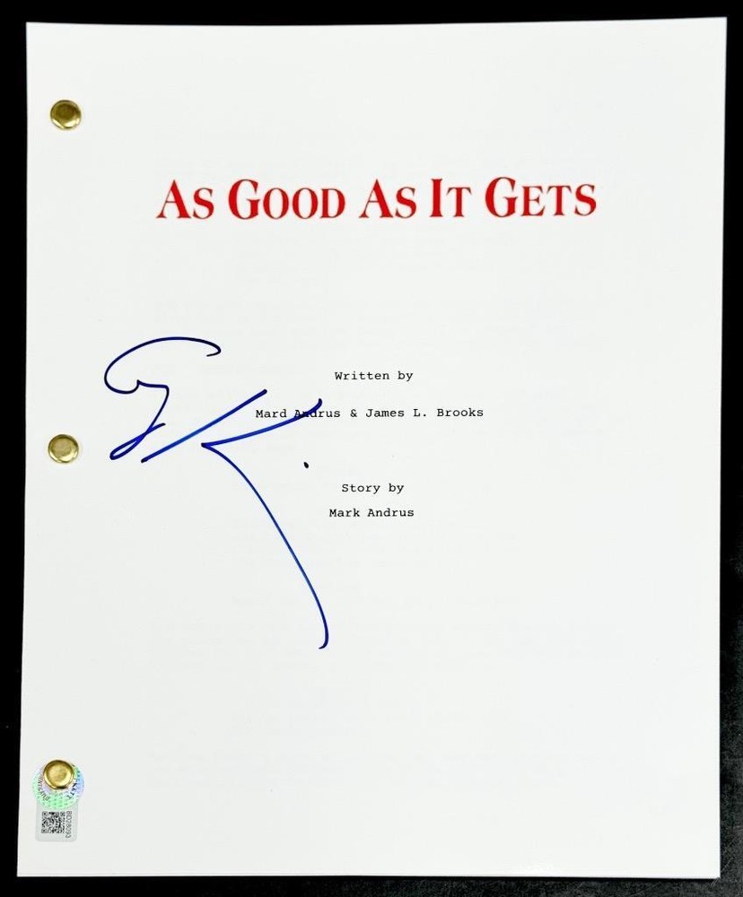 Greg Kinnear autograph signed As Good As It Gets script ~ Beckett BAS