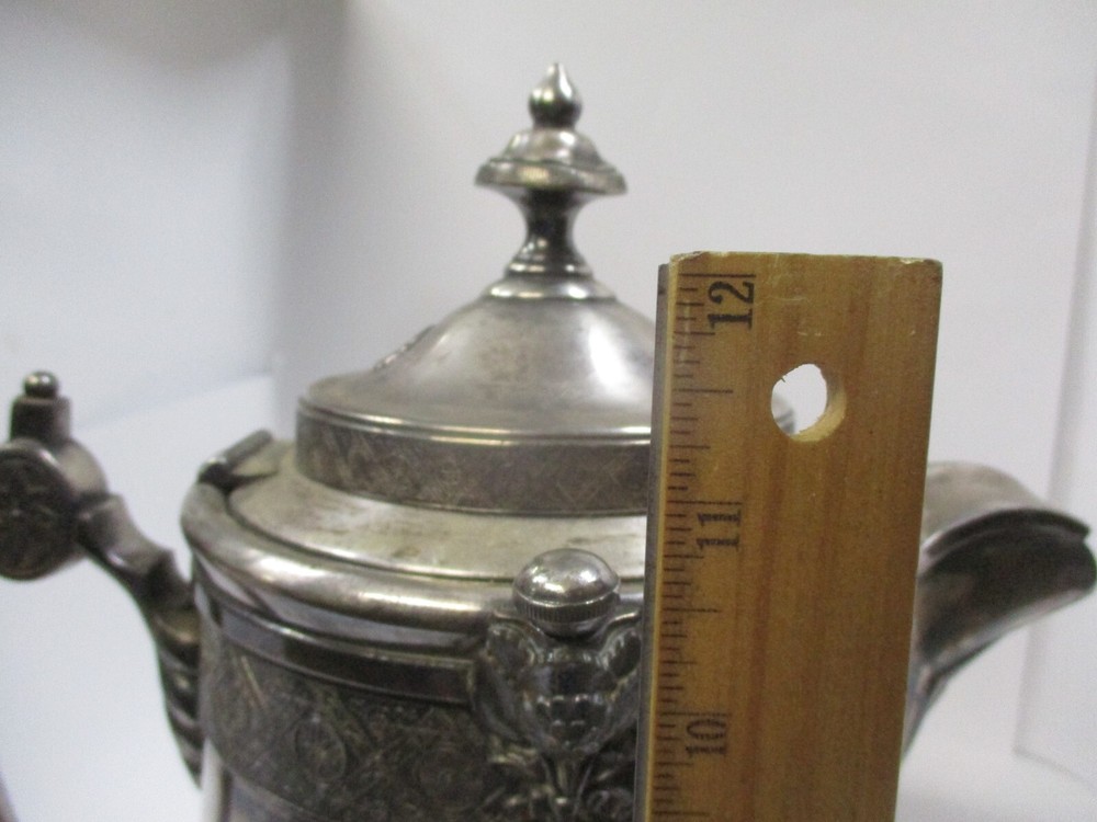 REED & BARTON SILVER PLATE TILTING TIPPING PITCHER Dated May 13, 1878