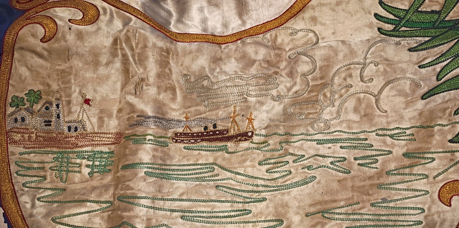 C1920 NY Afro-Caribbean Fraternal/Mutual Aid Society Banner~The Antillean League