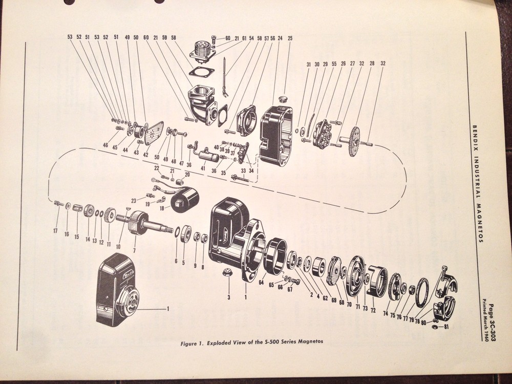 Bendix S-500 Magneto Parts Lists Manual.