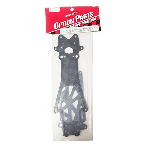 Dynamite Graphite Chassis & Radio Plate for HPI Micro RS4 DYN7744