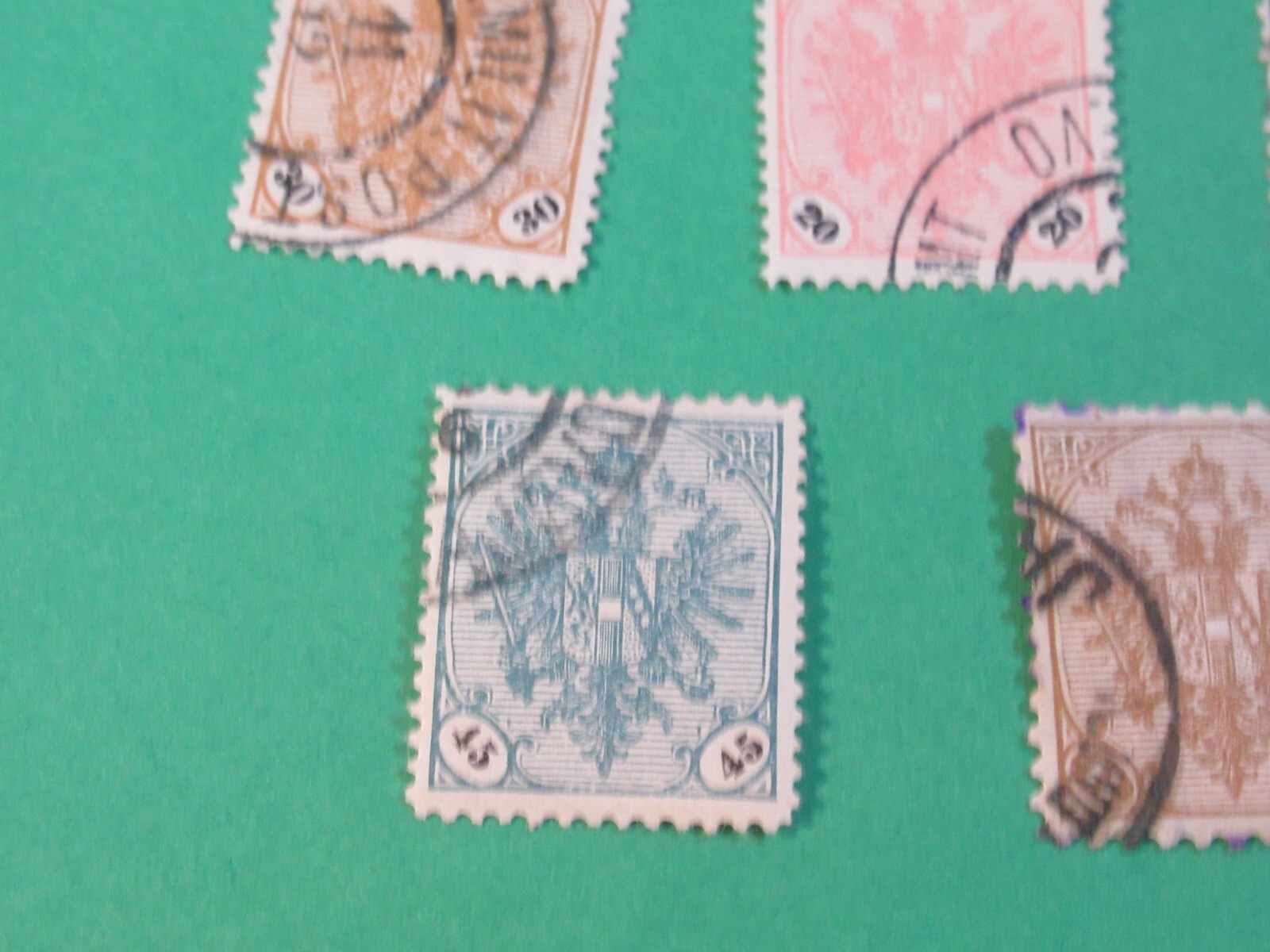BOSNIEN HERZEGOWINA BOSNIA 5 STAMP LOT USED ISSUED 1879 - 1906 BLACK NUMERIALS