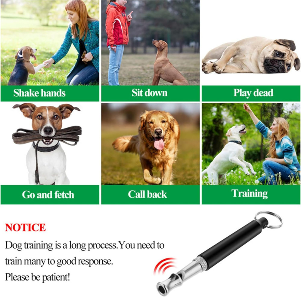 Ultrasonic Dog Whistle 2-Pack for Bark Control and Training