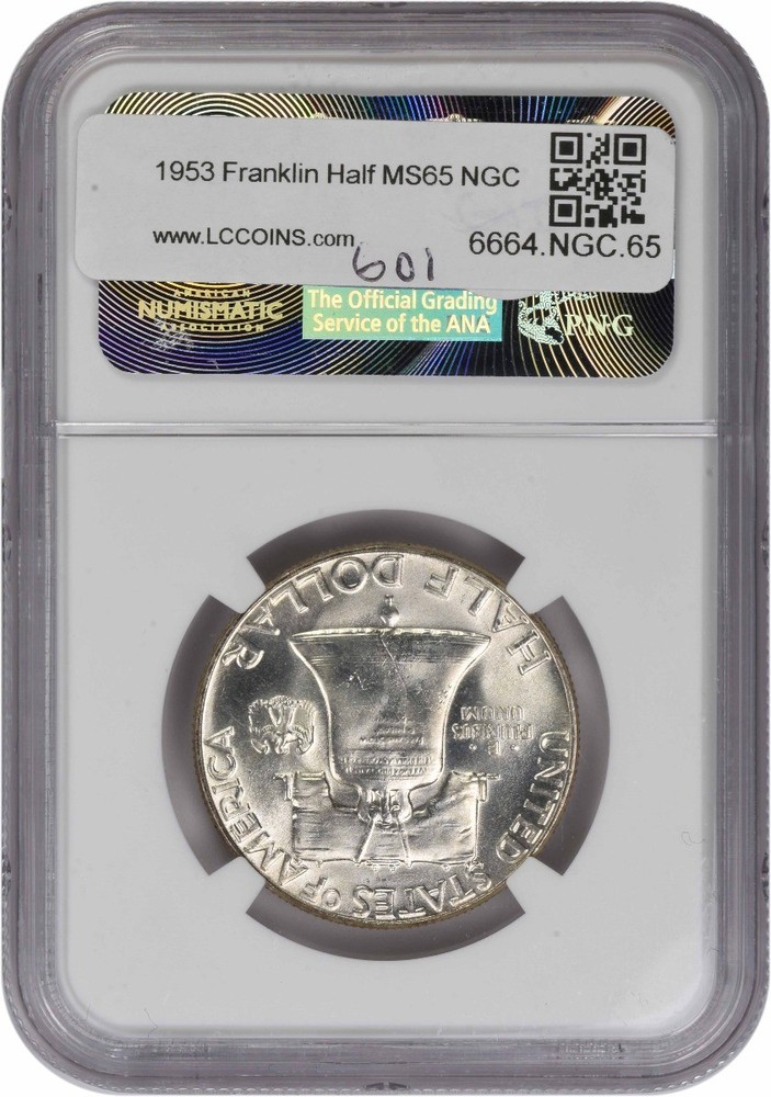 1953 Franklin Silver Half Dollar MS65 NGC
