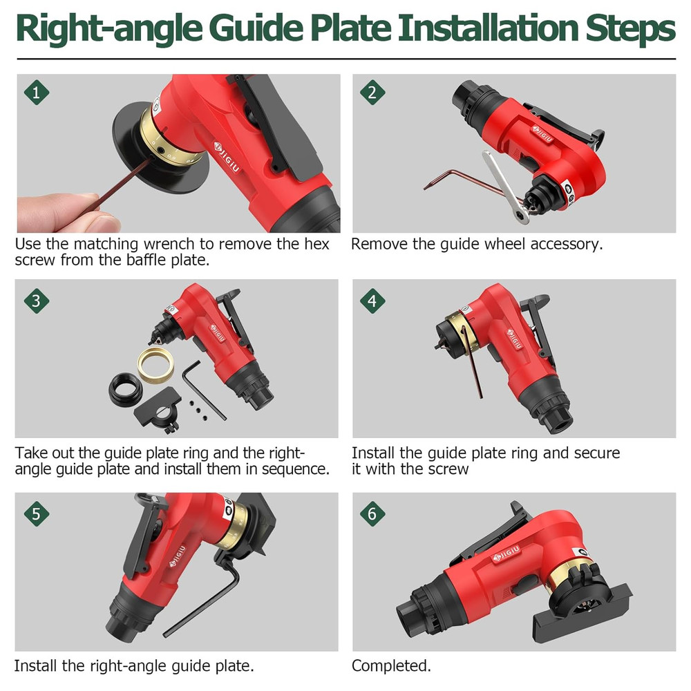 Upgraded Air Chamfer Tool with Straight Guide Plate Mini Pneumatic Chamfering Ma