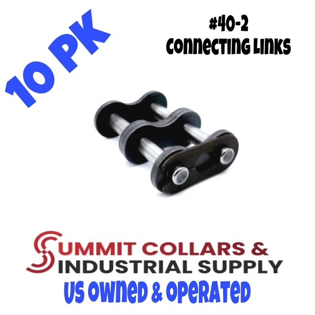 #40-2 Double Strand Roller Chain Connecting Links - 10 Pack