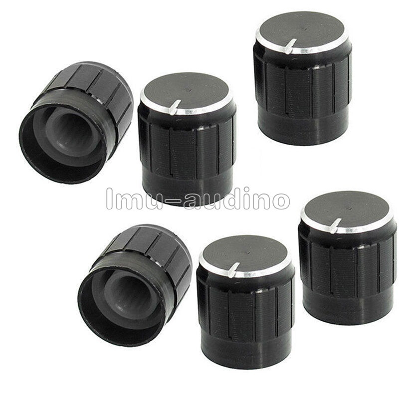 5pcs volume control rotary knobs for 6mm slide shaft potentiometer durable