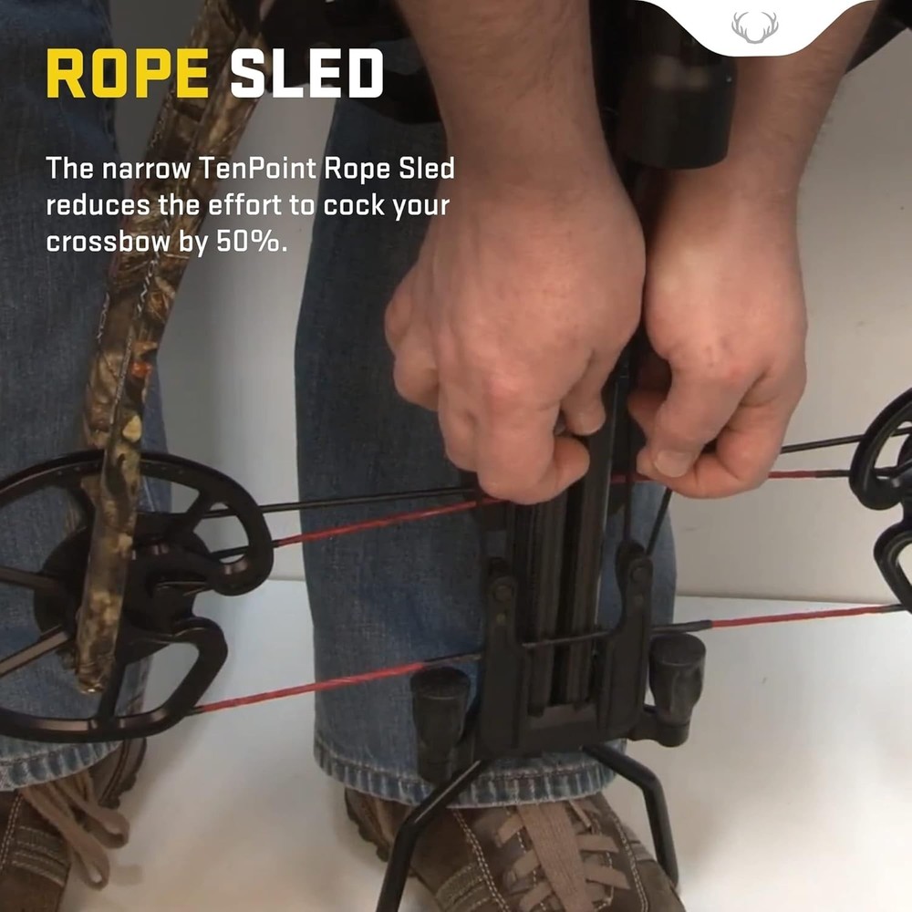 Rope Sled Cocking Device - Effortlessly Reduces Crossbow Cocking Effort by 50%