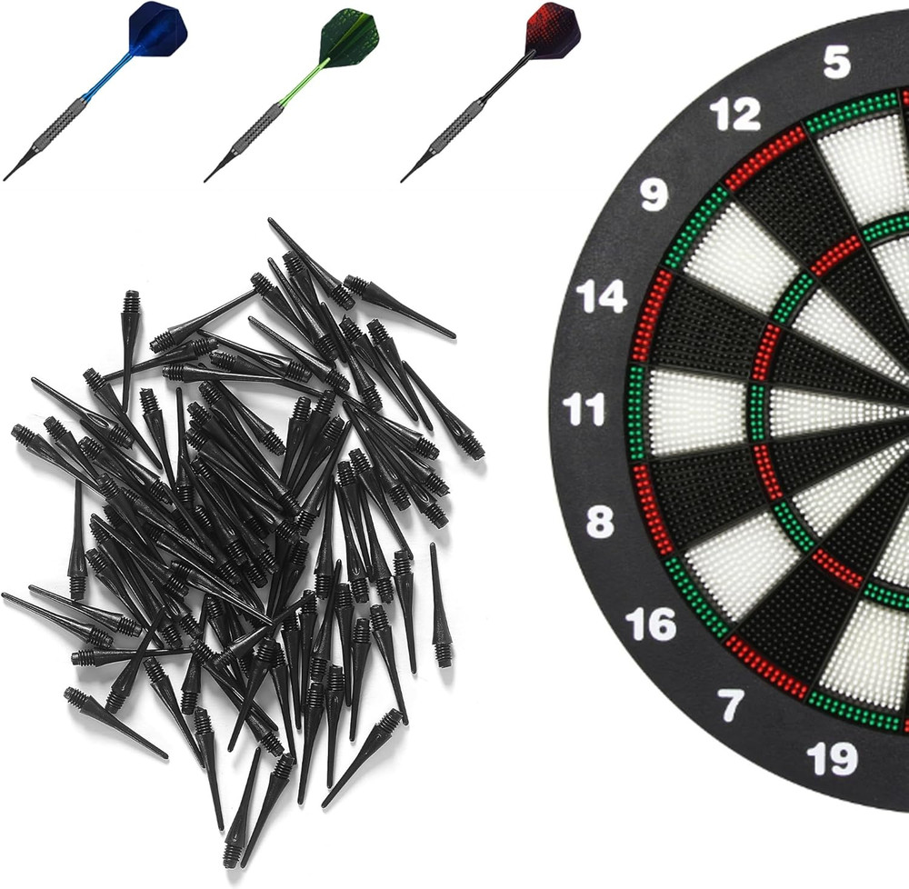 300 Pack 2BA Thread Plastic Tip Dart Points, Premium Soft Dart Tips Replacement,