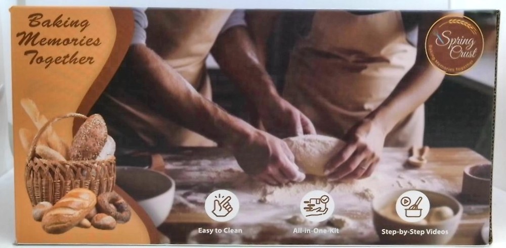 Spring Crust Sourdough Starter Jar Kit 34oz Open Box Complete Baking Set