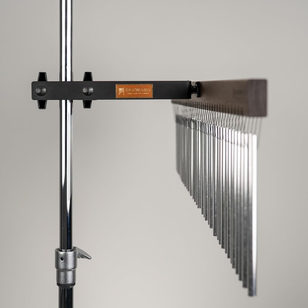 TreeWorks Chimes Bar Mounting Clamp and Chime Holding Bracket — Made in grey